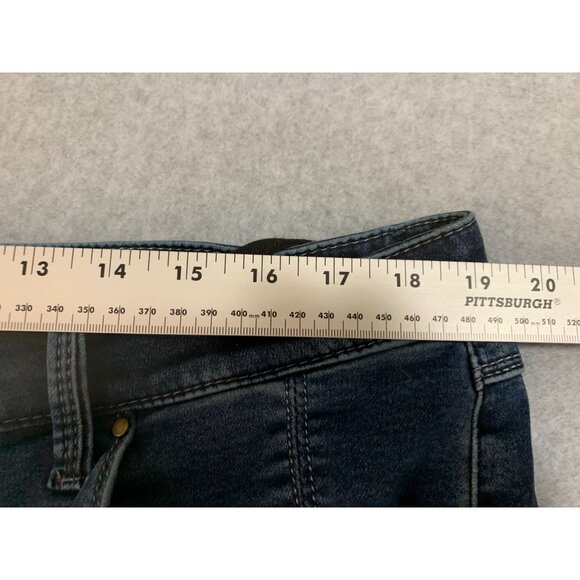 Laurie Felt Womens Size 1X Knit Clean Jean Jogger Blue Denim Belt Waist Raw Hem - Picture 6 of 8